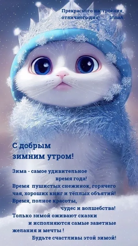 Зимние картинки С добрым утром. Картинки Доброе утро — зимние с пожеланиями