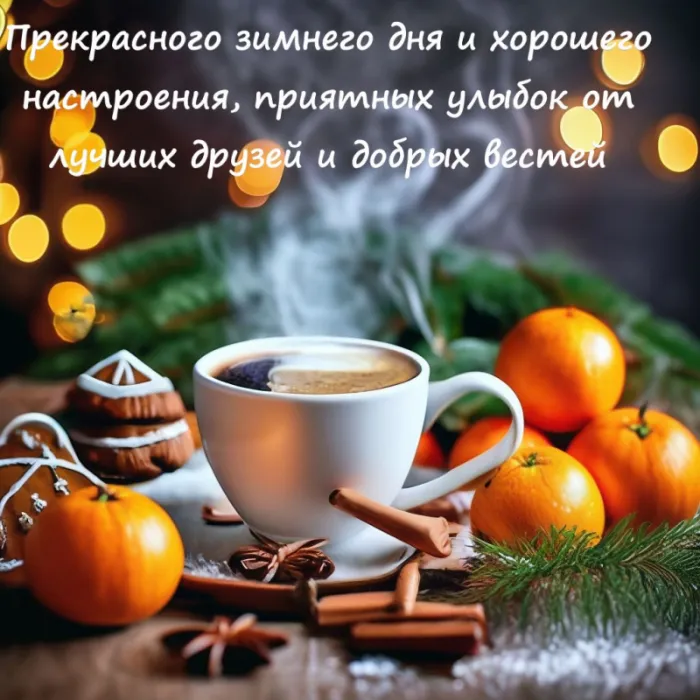 Картинки Доброго зимнего дня и хорошего настроения. Картинки с пожеланиями Доброго зимнего дня