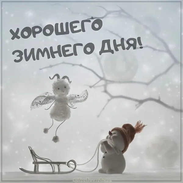 С Добрым зимним днем. Красивые картинки с пожеланием хорошего зимнего дня