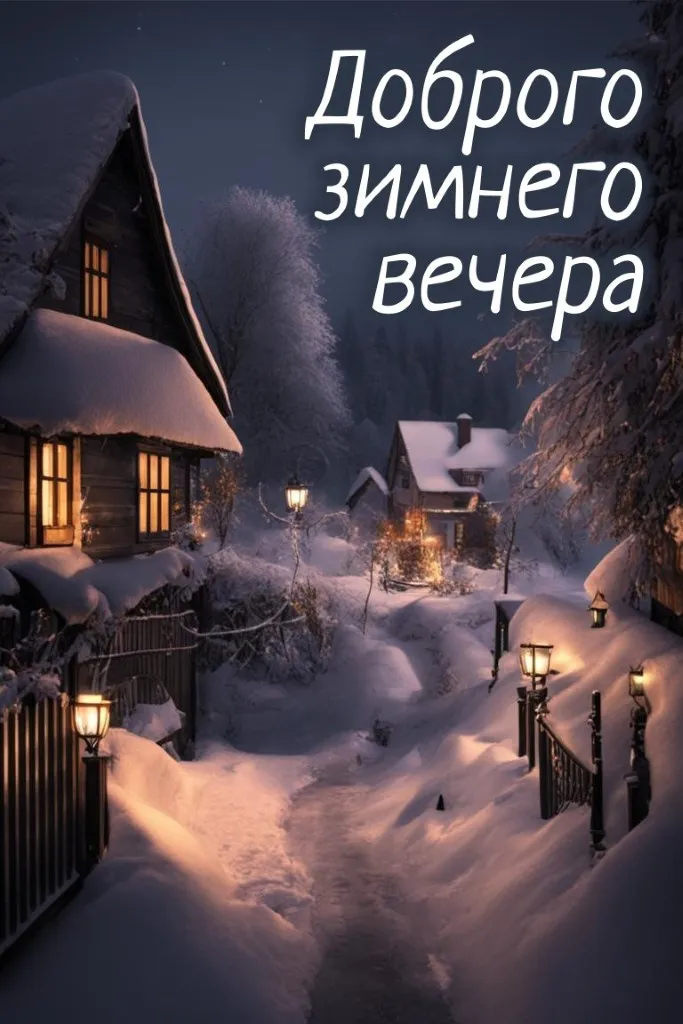 Красивые картинки "Добрый зимний вечер". Красивые картинки с пожеланием доброго зимнего вечера