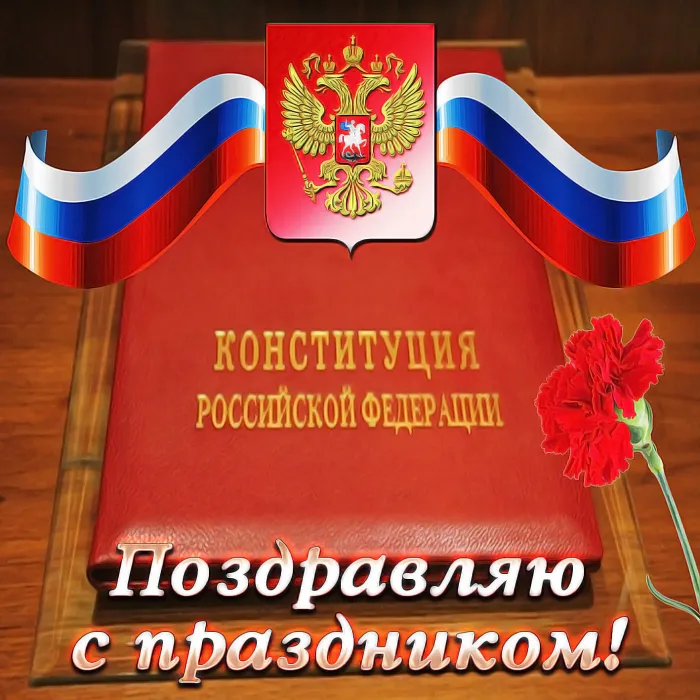 Красивые картинки и открытки с Днем Конституции России. День Конституции Российской Федерации - картинки с надписями