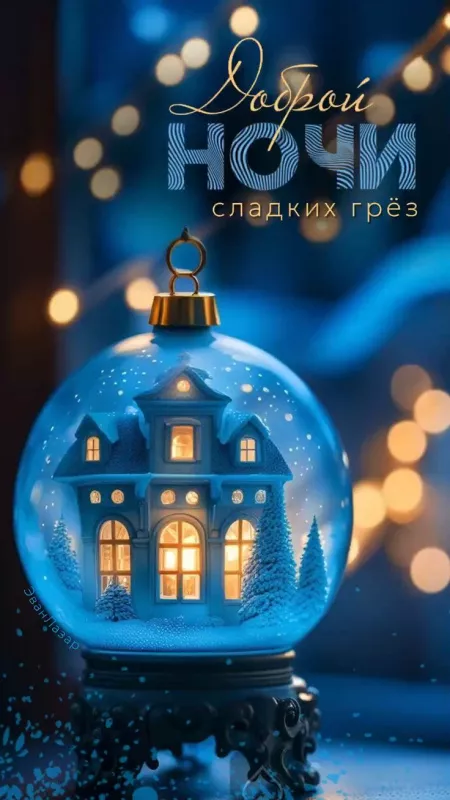 Зимние картинки "Доброй ночи". Красивые зимние картинки Доброй ночи