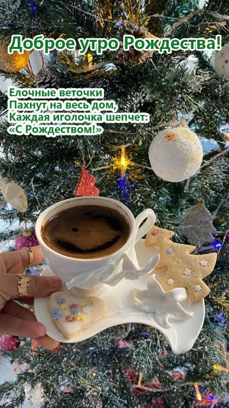 Красивые картинки с Рождеством Христовым. С Рождеством — Доброе утро рождественское