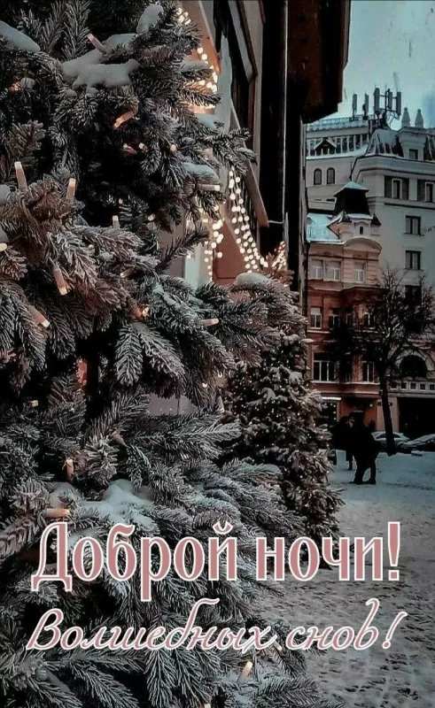 Зимние картинки "Доброй ночи". Картинки с пожеланиями Доброй зимней ночи