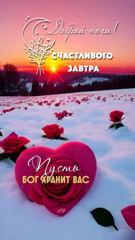 Красивые картинки Доброй ночи. Красивые зимние картинки Доброй ночи