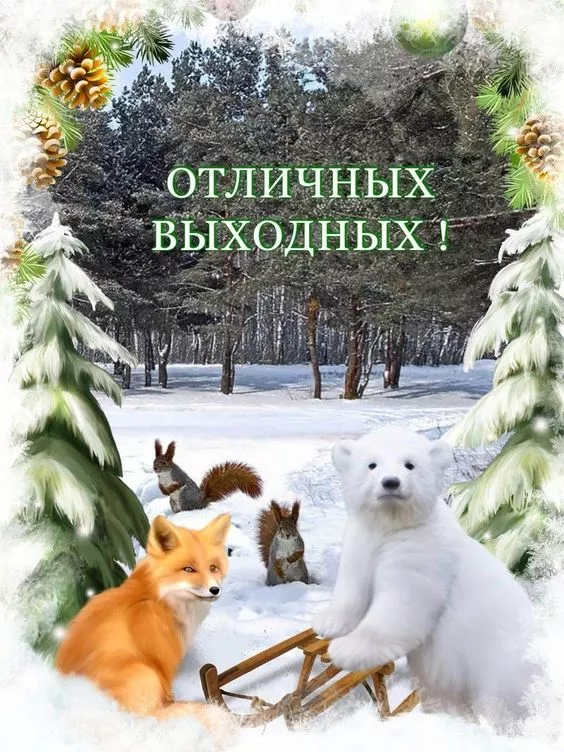 Картинки "Хороших выходных". Зимние картинки Хороших выходных