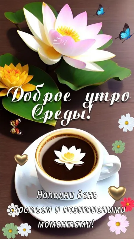 Картинки "Доброе утро среды". Доброе утро среды - картинки с пожеланиями