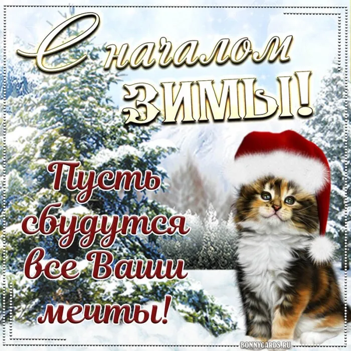 Картинки с Первым днём зимы. Красивые картинки с Добрым утром на первый день зимы