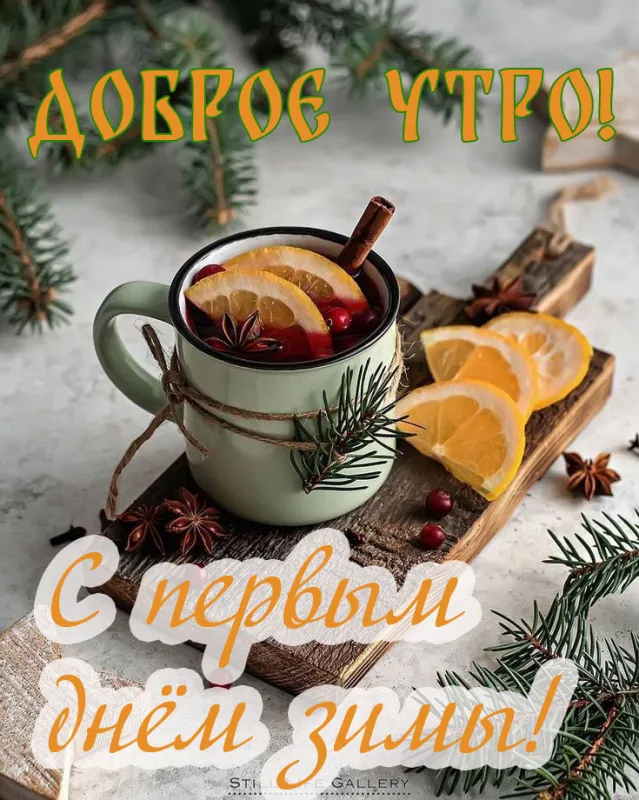 Картинки с Первым днём зимы. Красивые картинки с Добрым утром на первый день зимы