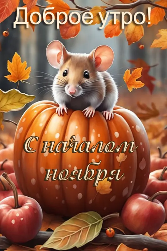 Картинки Доброе утро ноября. Прикольные картинки с Добрым утром ноября