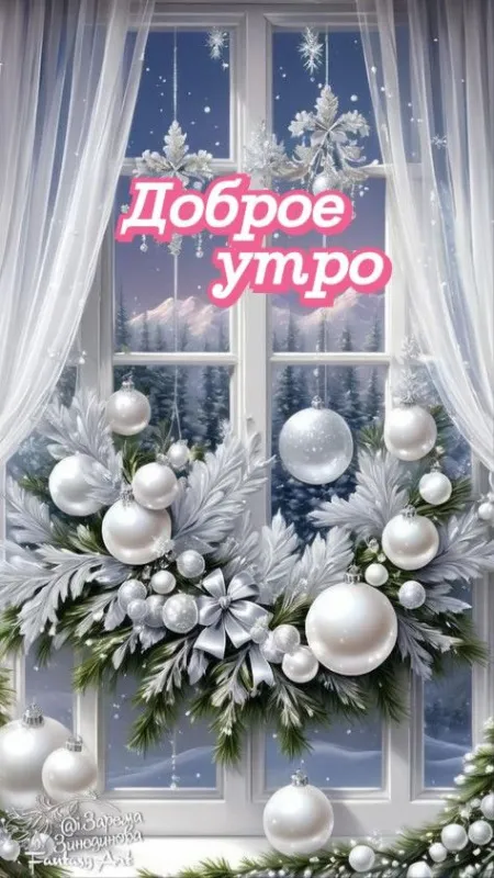 Картинки с добрым утром Нового года. Красивые новогодние картинки с добрым утром 1 января