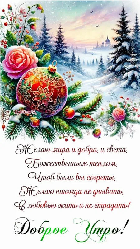 Картинки с добрым утром Нового года. Картинки с пожеланиями доброго утра Нового года