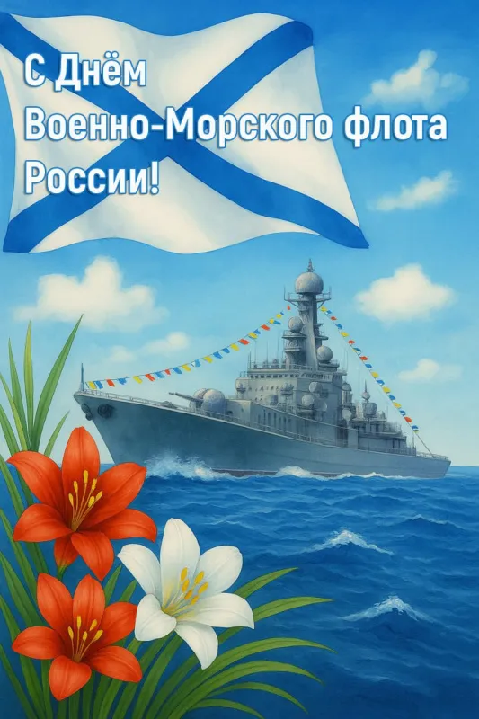 День ВМФ 2025: красивые картинки и открытки. Красивые открытки и картинки на День ВМФ 2025: скачать бесплатно