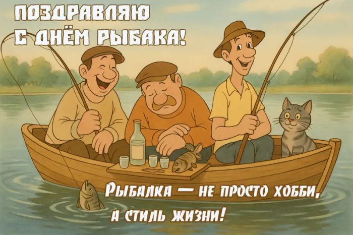 Картинки и открытки с Днём рыбака — скачать бесплатно. Прикольные и смешные картинки с Днем рыбака