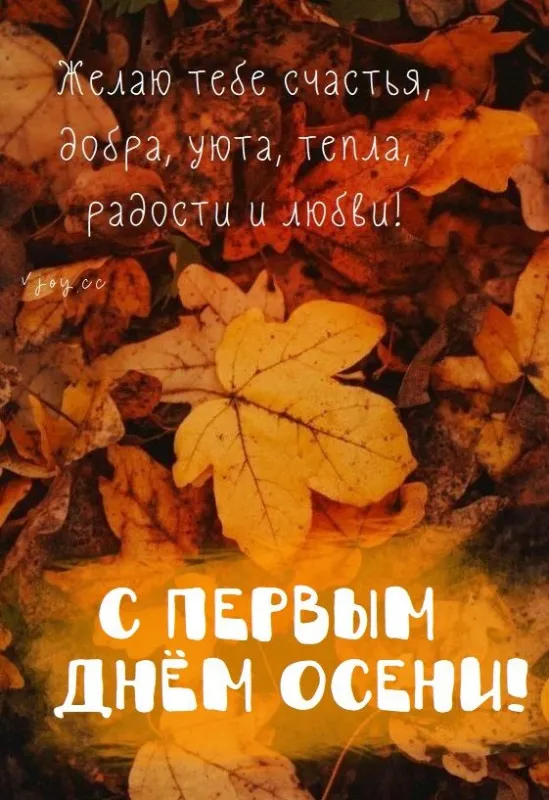 Открытки и картинки С первым днём осени — скачать бесплатно. Открытки «С началом осени» с надписями и поздравлениями