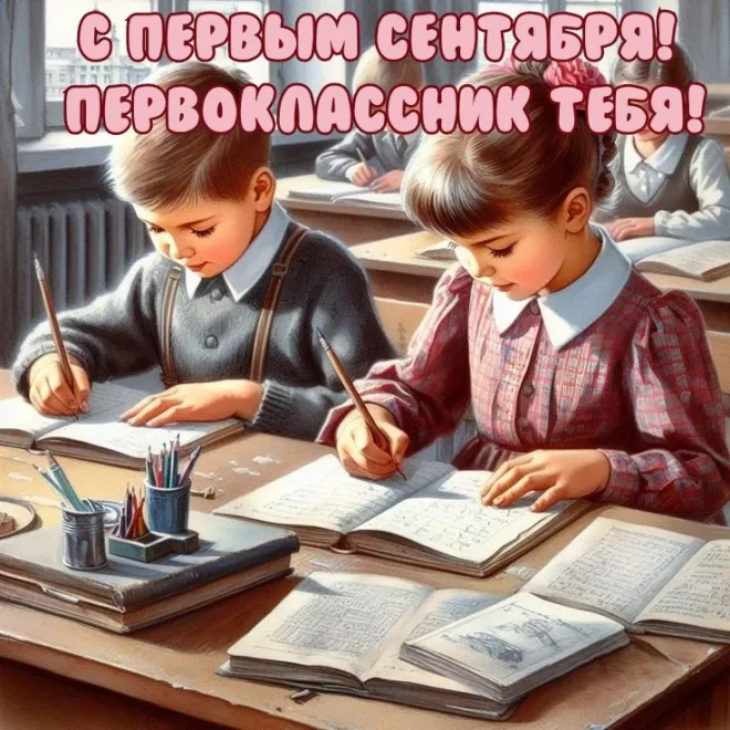 Открытки и картинки «Первый раз в первый класс»: 1 сентября. Красивые открытки первокласснику на 1 сентября