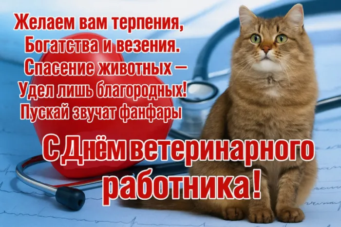 Красивые и новые картинки с Днём ветеринарного работника (35+ штук). Картинки с надписями и поздравлениями на День ветеринарного работника