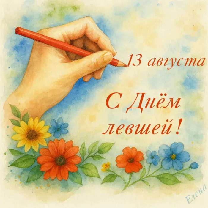 Картинки и открытки на Международный день левшей — скачать бесплатно. Красивые открытки ко Дню левшей — 13 августа