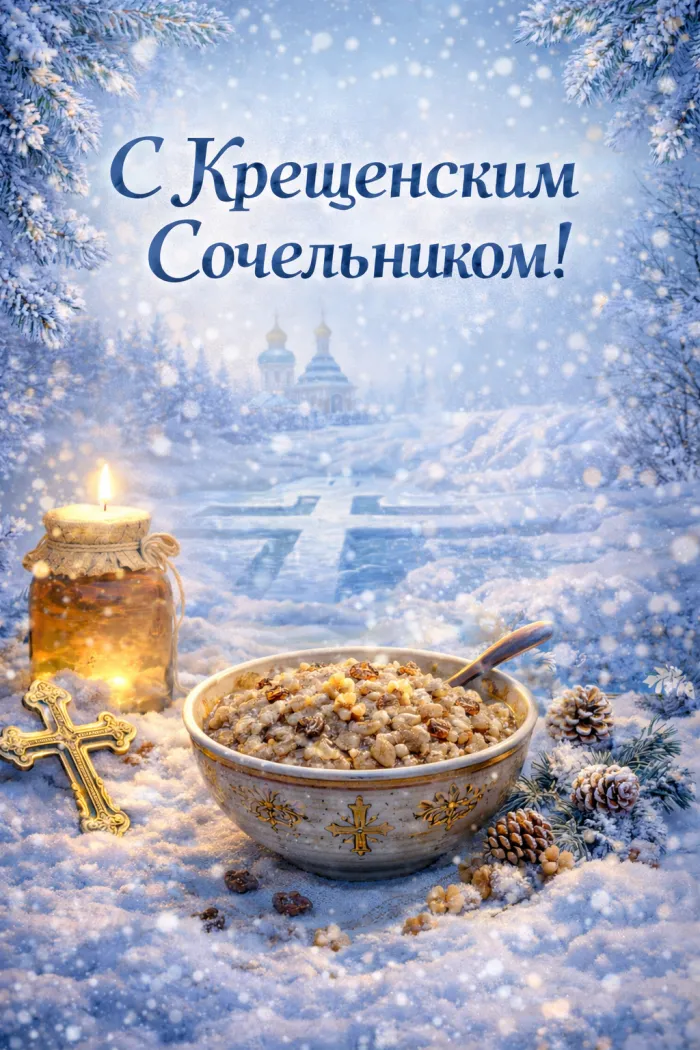 С Крещенским Сочельником — картинки и открытки