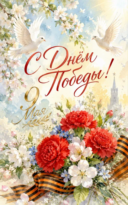 Открытки с Днем Победы на 9 мая — красивые картинки и поздравления. Картинки с 9 мая: нежные и светлые