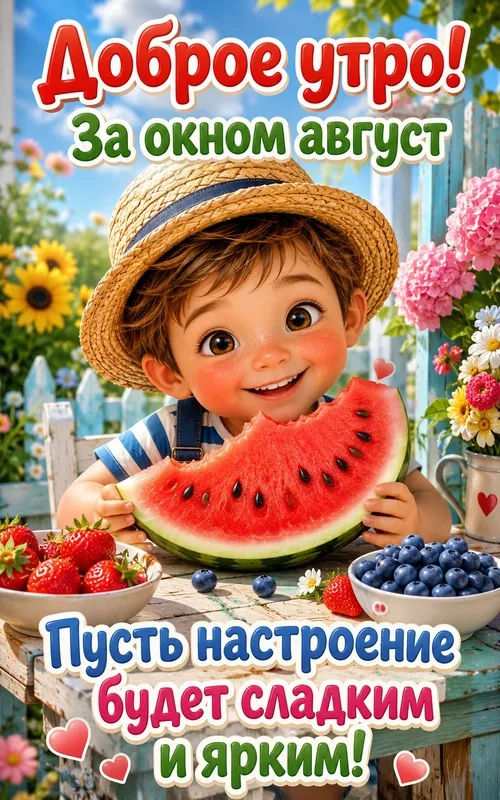 Картинки «Доброе утро августа». Прикольные картинки с добрым утром августа