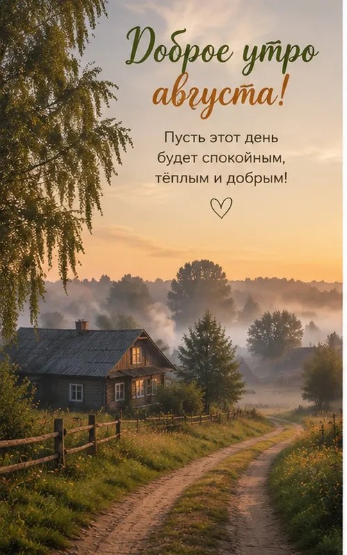 Картинки «Доброе утро августа». Доброе утро августа — открытки с пожеланиями