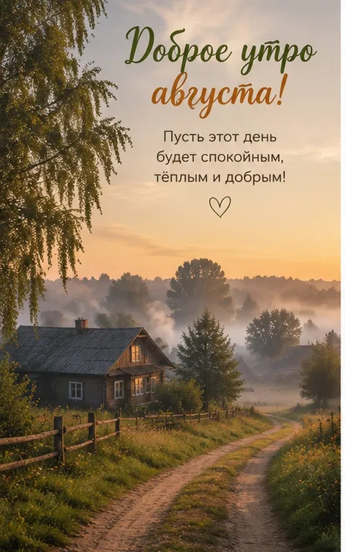 Картинки «Доброе утро августа». Доброе утро августа — открытки с пожеланиями