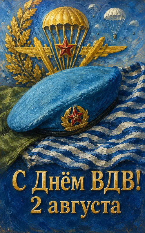 Прикольные картинки с Днем ВДВ с добрыми пожеланиями. Красивые открытки с Днем ВДВ для друзей и сослуживцев