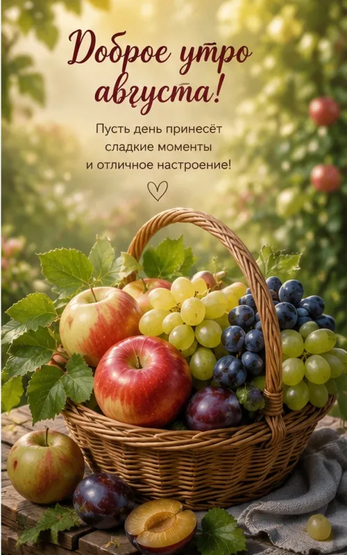 Картинки «Доброе утро августа». Доброе утро августа — открытки с пожеланиями