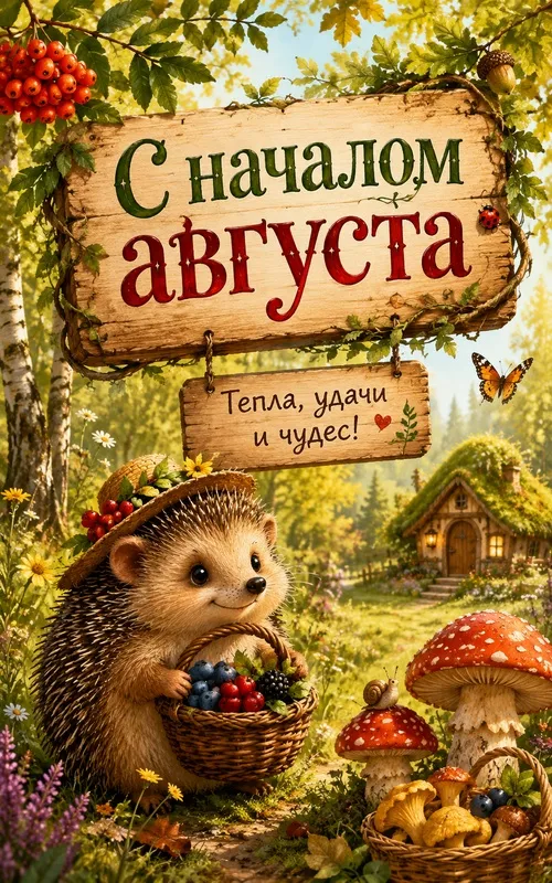 Картинки с первым днем августа и с началом августа. Картинки «С началом августа» с пожеланиями