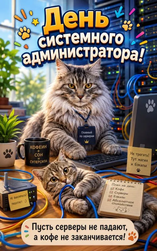 Открытки с Днем системного администратора. Как поздравить системного администратора?