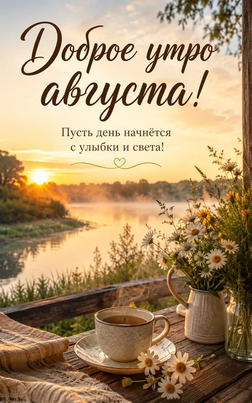 Картинки «Доброе утро августа». Красивые картинки «Доброе утро августа»