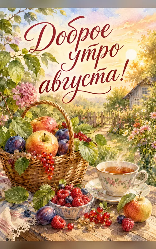 Картинки «Доброе утро августа». Красивые картинки «Доброе утро августа»