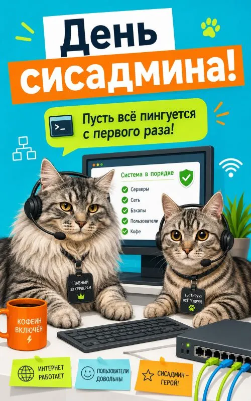 Открытки с Днем системного администратора. Как поздравить системного администратора?