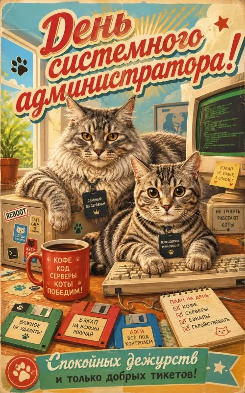 Открытки с Днем системного администратора. Как поздравить системного администратора?