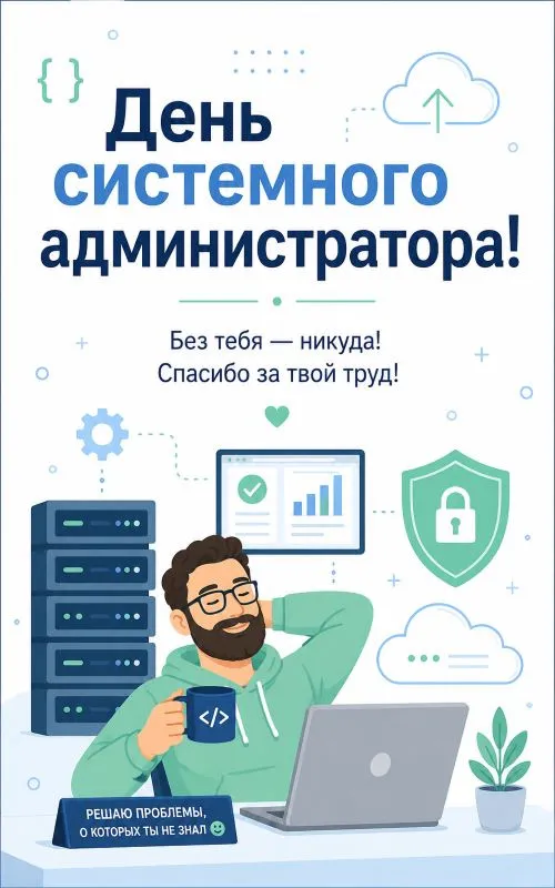 Открытки с Днем системного администратора. Новые открытки с Днем системного администратора