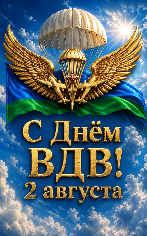 Прикольные картинки с Днем ВДВ с добрыми пожеланиями. Красивые открытки с Днем ВДВ для друзей и сослуживцев