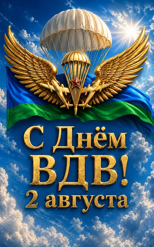 Прикольные картинки с Днем ВДВ с добрыми пожеланиями. Красивые открытки с Днем ВДВ для друзей и сослуживцев