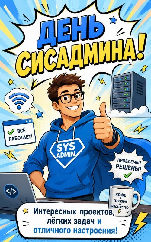 Открытки с Днем системного администратора. Новые открытки с Днем системного администратора