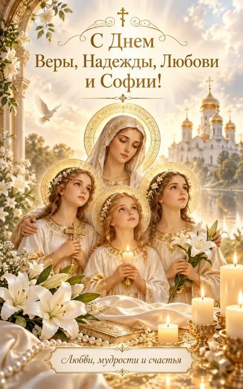 Открытки с Днем Веры, Надежды, Любови и матери их Софии