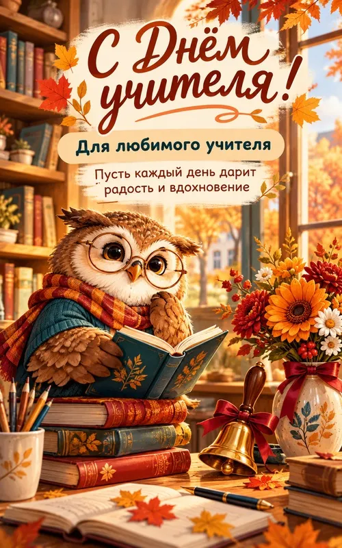 Открытки с Днем учителя. Поздравления с Днем учителя своими словами