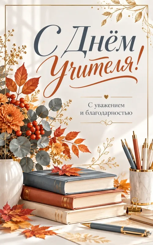 Открытки с Днем учителя. Красивые открытки с Днем учителя