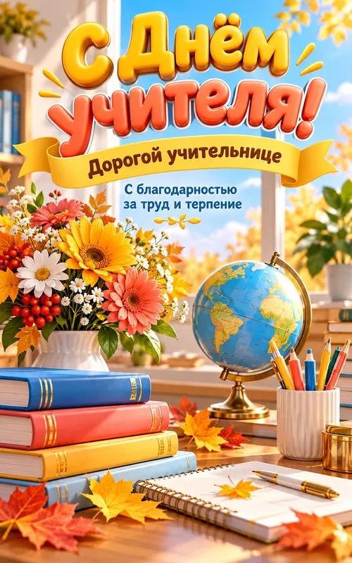 Открытки с Днем учителя. Картинки ко Дню учителя учительнице