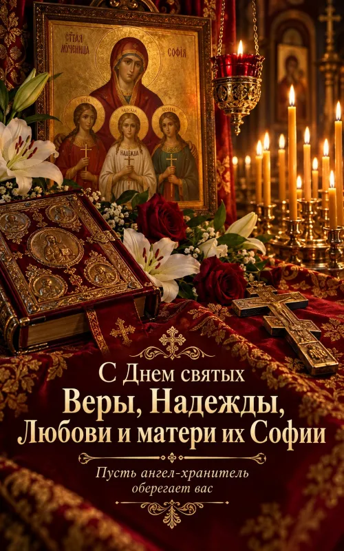 Открытки с Днем Веры, Надежды, Любови и матери их Софии. Картинки с Днем Веры, Надежды и Любови 30 сентября