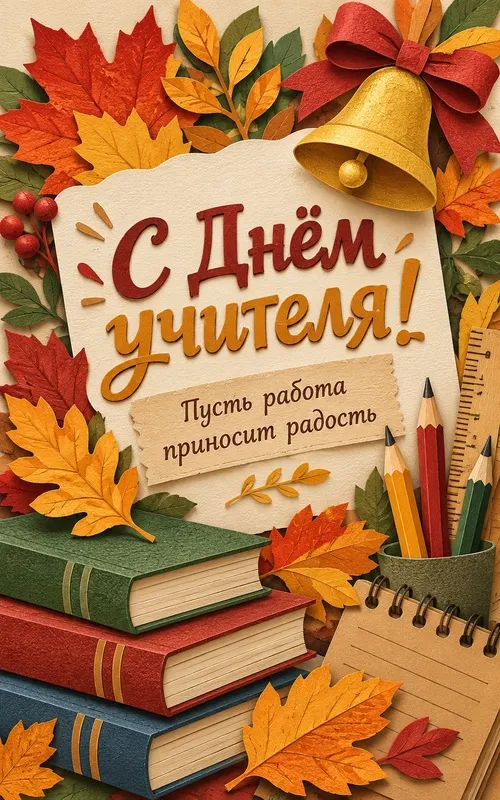 Открытки с Днем учителя. Открытки с Днем учителя с поздравлениями и пожеланиями