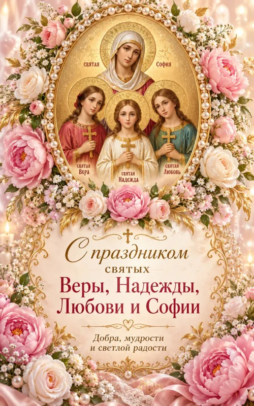 Открытки с Днем Веры, Надежды, Любови и матери их Софии. Открытки с поздравлениями с Днем Веры, Надежды и Любови