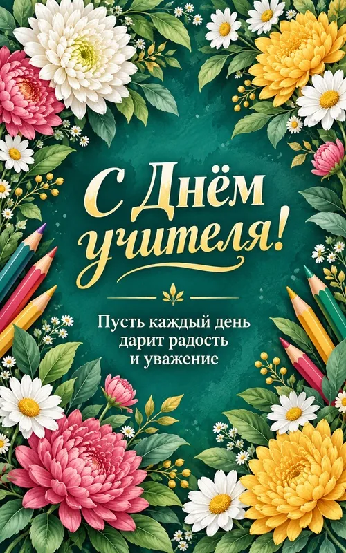 Открытки с Днем учителя. Открытки с Днем учителя с поздравлениями и пожеланиями