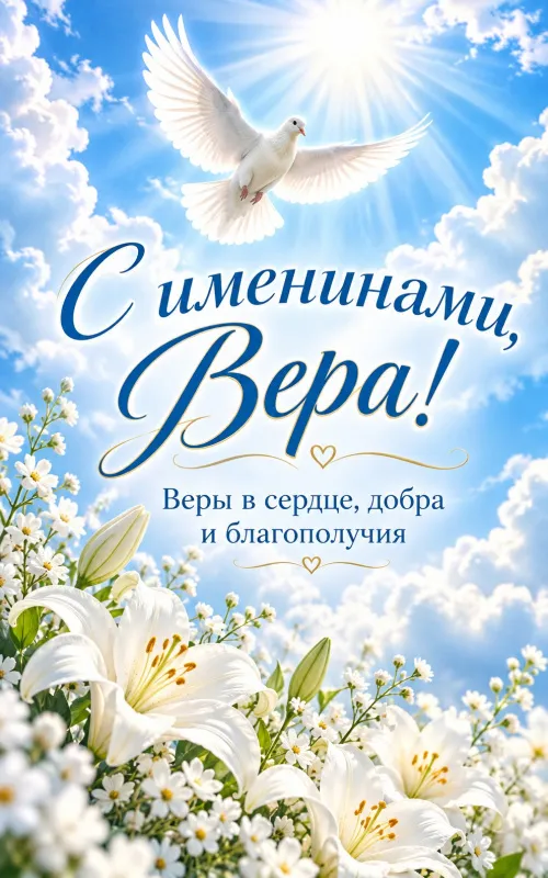 Открытки с Днем Веры, Надежды, Любови и матери их Софии. Открытки с именинами и Днем ангела Веры, Надежды, Любови и Софьи
