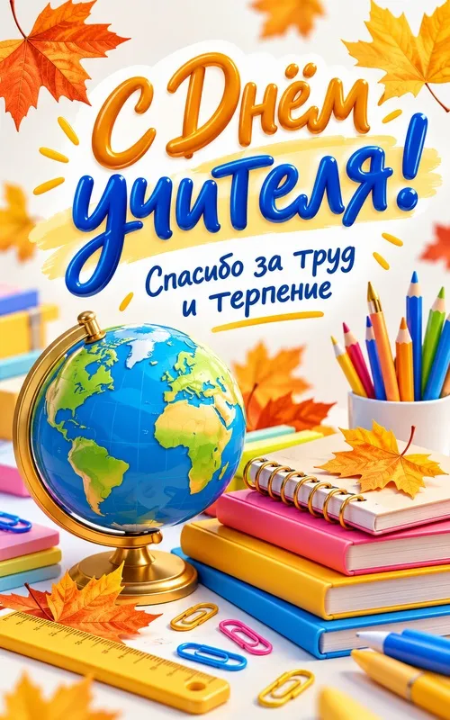 Открытки с Днем учителя. Красивые открытки с Днем учителя