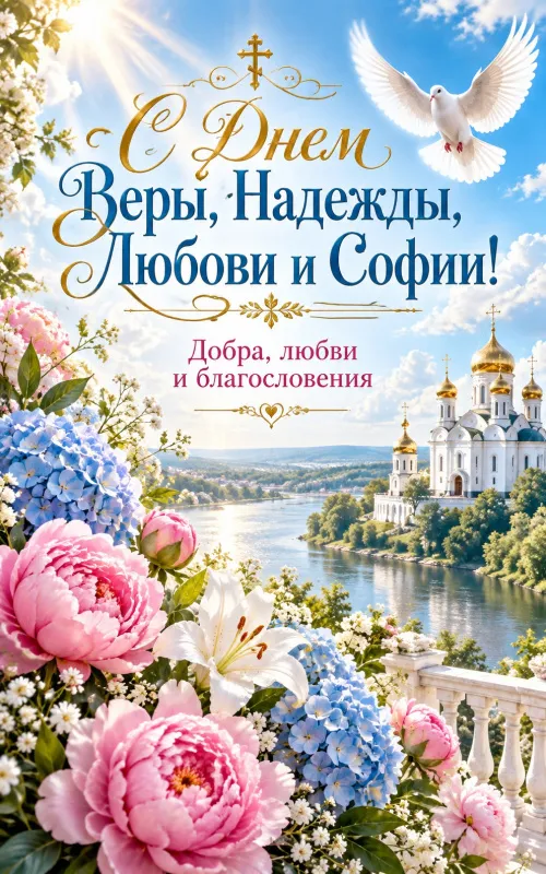 Открытки с Днем Веры, Надежды, Любови и матери их Софии. Красивые открытки с Днем Веры, Надежды, Любови и Софии